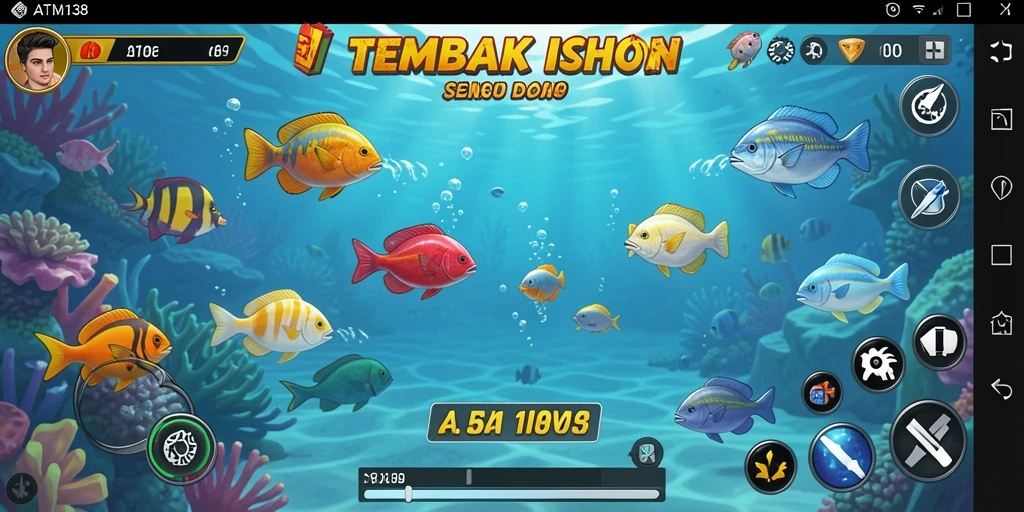 Gameplay seru dengan ikan yang beragam di lautan.