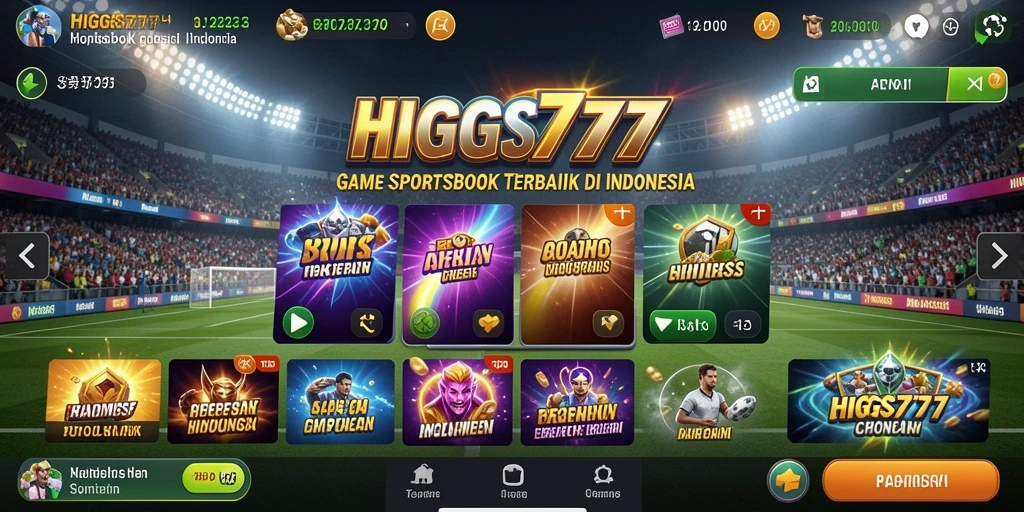 Tampilan menarik dari gameplay HIGGS777 dalam taruhan Sportsbook.