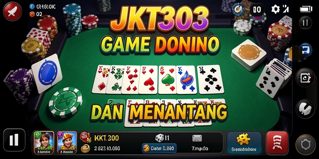 Screenshot gameplay JKT303 yang menampilkan aksi seru dalam permainan domino.