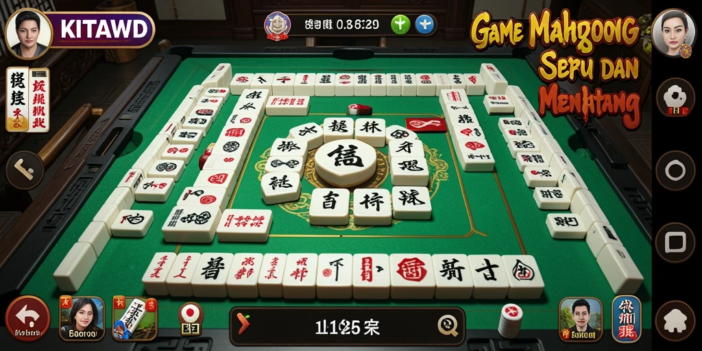 Screenshot gameplay KITAWD menunjukkan momen seru bermain Mahjong.