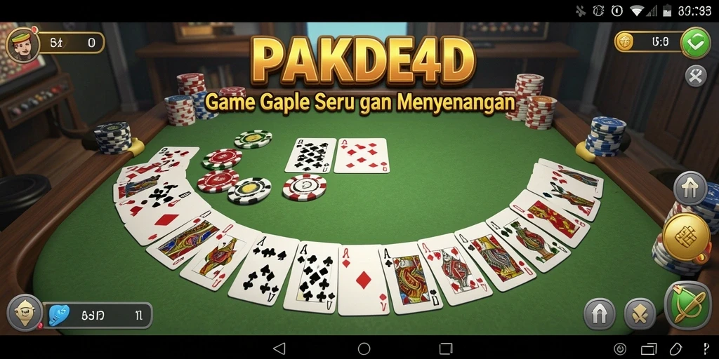 Tampilan gameplay PAKDE4D yang seru saat bermain Gaple.