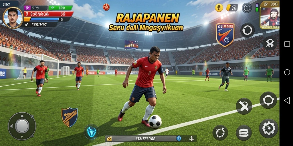 Tampilan gameplay seru dari RAJAPANEN yang menggugah semangat olahraga.