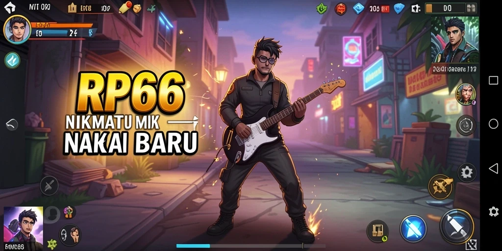 Screenshot RP66 menampilkan gameplay interaktif dan visual musik yang menakjubkan.