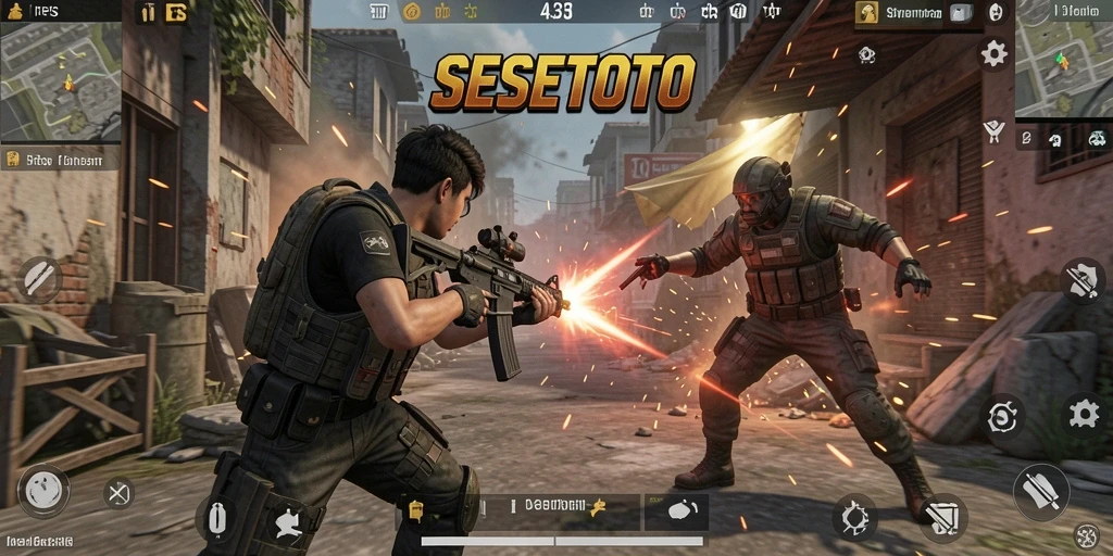 Gameplay SESETOTO yang intens dan penuh aksi.