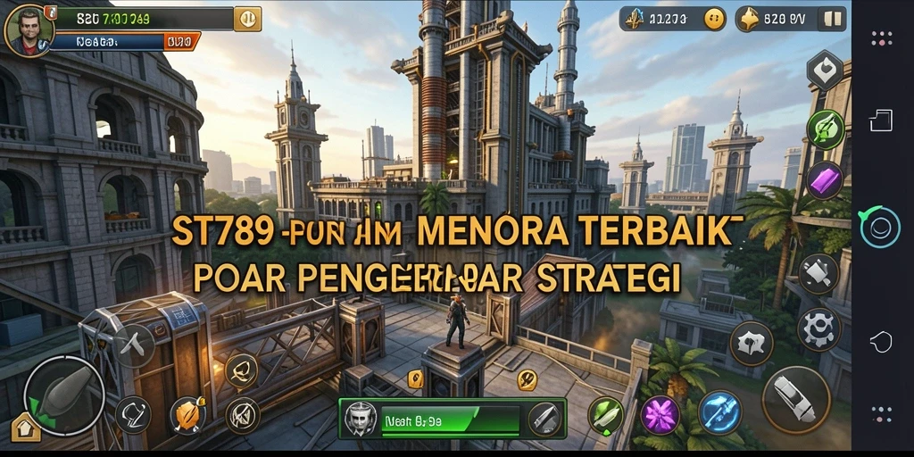 Screenshot menunjukkan aksi seru dari gameplay Tower Defense ST789.