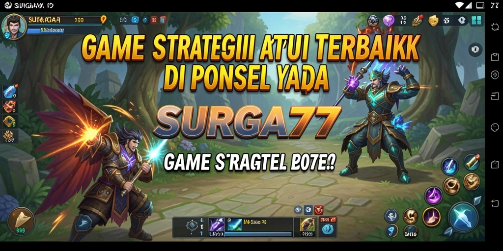 Screenshot SURGA77 yang menunjukkan pertarungan strategis di dunia game.